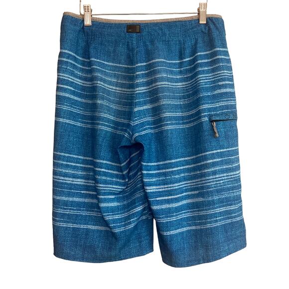 O'Neill Board Shorts Trunks Blue Stripe 30, 13" Inseam, 22" Outseam Surf Swim - Picture 4 of 8
